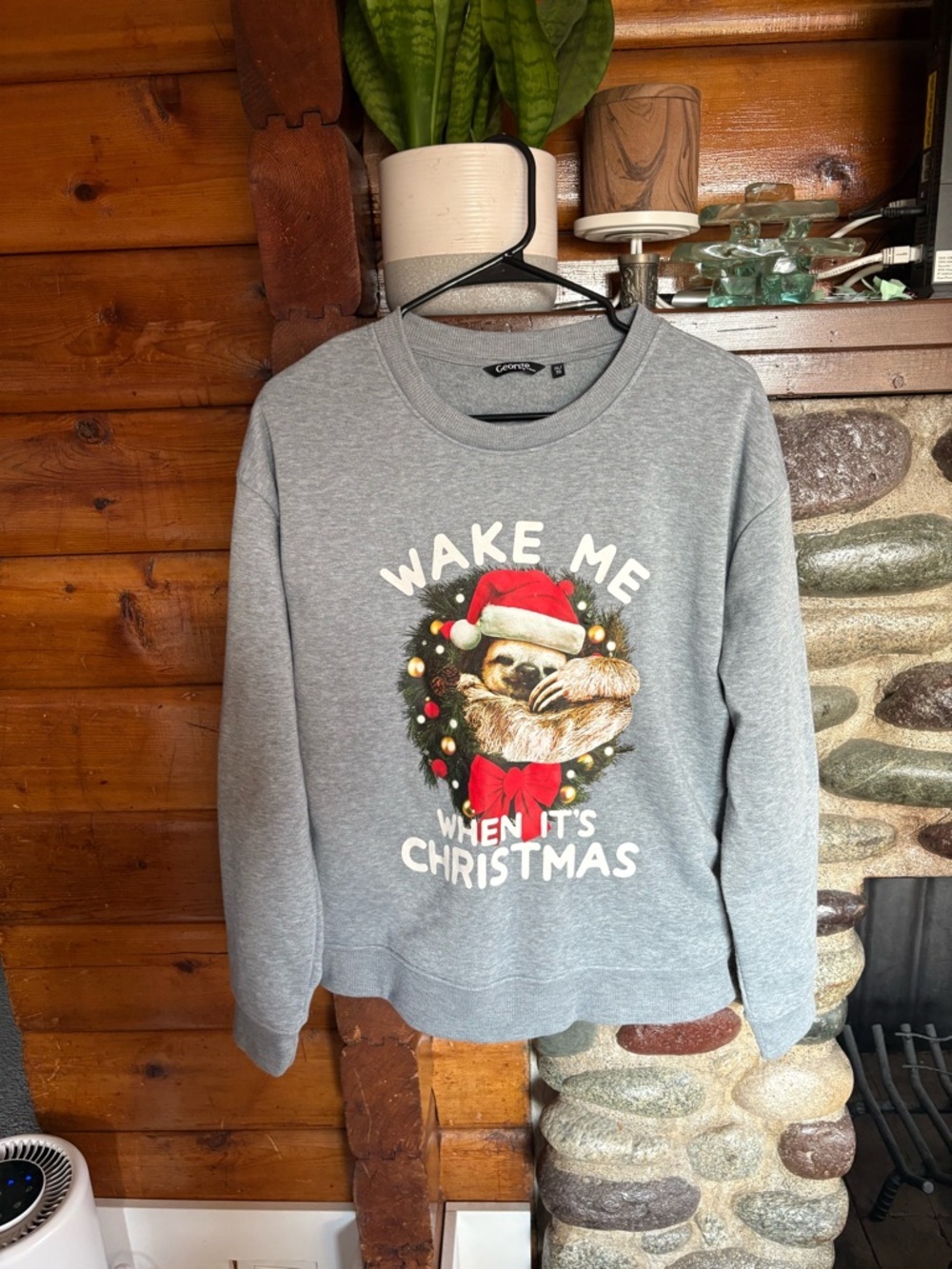 Christmas Sweater Sloth Graphic - Wake Me When It's Christmas